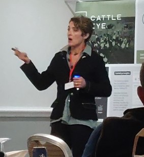 Amy Jackson giving a talk at Cattle Hoofcare Standards Board conference